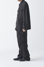 Load image into Gallery viewer, sus-sous exclusive military cargo pants / natural linen & wool (LIGHT BLACK)
