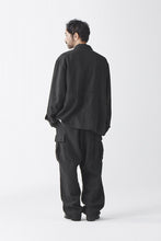 Load image into Gallery viewer, sus-sous exclusive military cargo pants / natural linen & wool (LIGHT BLACK)