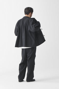 Load image into Gallery viewer, sus-sous exclusive wide pants / 10/2 linen cotton hop suck (BLACK)