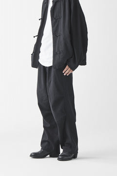 Load image into Gallery viewer, sus-sous exclusive wide pants / 10/2 linen cotton hop suck (BLACK)