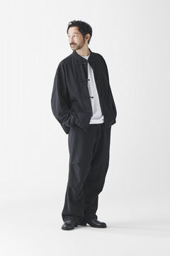 Load image into Gallery viewer, sus-sous exclusive wide pants / 10/2 linen cotton hop suck (BLACK)