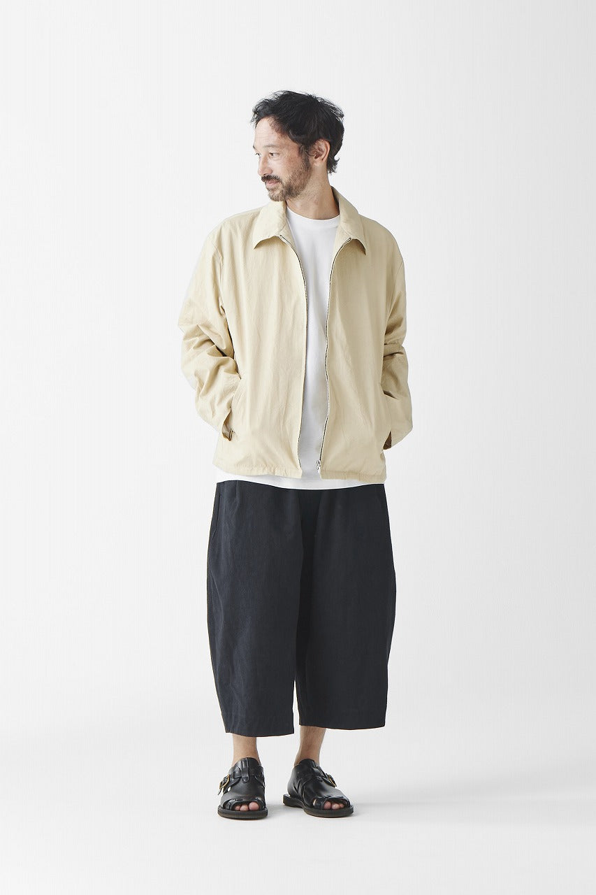 Load image into Gallery viewer, sus-sous exclusive atelier trousers / 10/2 linen cotton hop suck (BLACK)