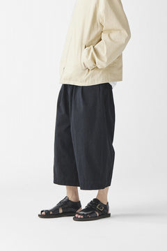 Load image into Gallery viewer, sus-sous exclusive atelier trousers / 10/2 linen cotton hop suck (BLACK)
