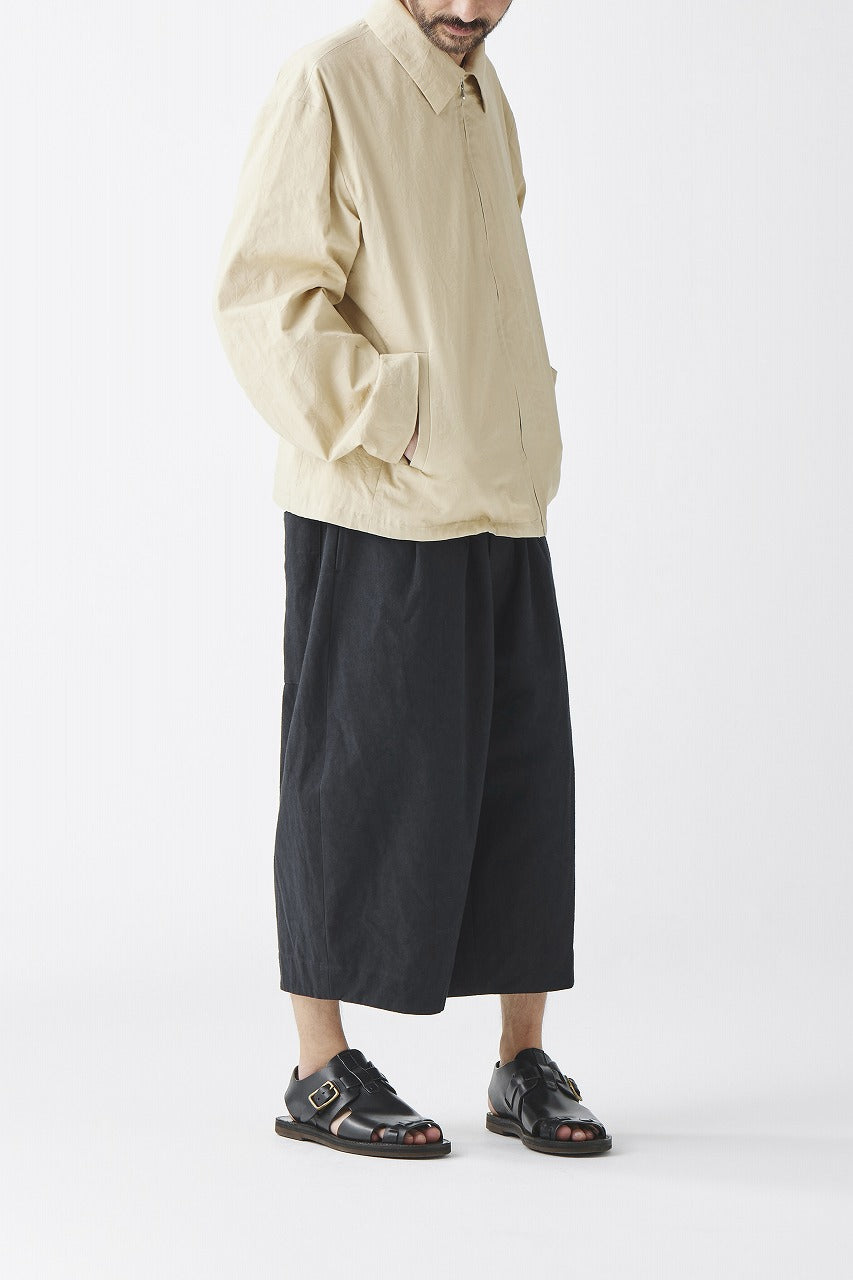 Load image into Gallery viewer, sus-sous exclusive atelier trousers / 10/2 linen cotton hop suck (BLACK)