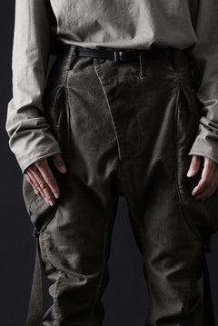 画像をギャラリービューアに読み込む, masnada BAGGY GUSSET POCKET PANTS / STRETCH RELIEF STRIPE COTTON (DUST)