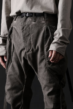 画像をギャラリービューアに読み込む, masnada BAGGY GUSSET POCKET PANTS / STRETCH RELIEF STRIPE COTTON (DUST)