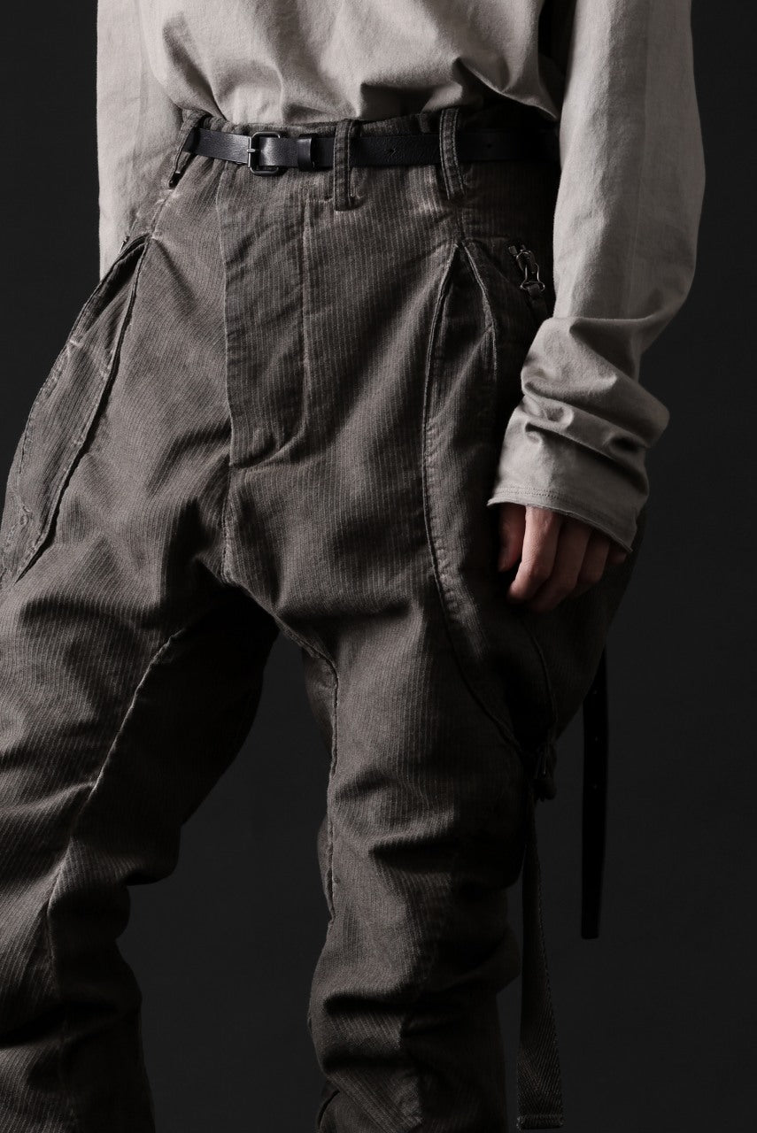 画像をギャラリービューアに読み込む, masnada BAGGY GUSSET POCKET PANTS / STRETCH RELIEF STRIPE COTTON (DUST)