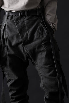 画像をギャラリービューアに読み込む, masnada BAGGY GUSSET POCKET PANTS / STRETCH RELIEF STRIPE COTTON (LEGION)