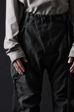 画像をギャラリービューアに読み込む, masnada BAGGY GUSSET POCKET PANTS / STRETCH RELIEF STRIPE COTTON (LEGION)