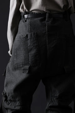 画像をギャラリービューアに読み込む, masnada BAGGY GUSSET POCKET PANTS / STRETCH RELIEF STRIPE COTTON (LEGION)