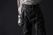画像をギャラリービューアに読み込む, masnada BAGGY GUSSET POCKET PANTS / STRETCH RELIEF STRIPE COTTON (LEGION)