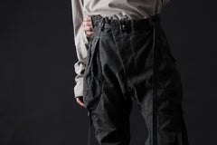 画像をギャラリービューアに読み込む, masnada BAGGY GUSSET POCKET PANTS / STRETCH RELIEF STRIPE COTTON (LEGION)