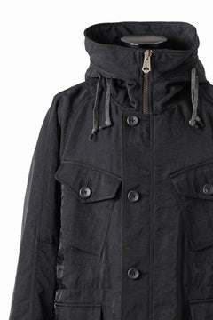 画像をギャラリービューアに読み込む, sus-sous 50's British MIDDLE PARKA / Vintage Flight Twill Nylon (BLACK)