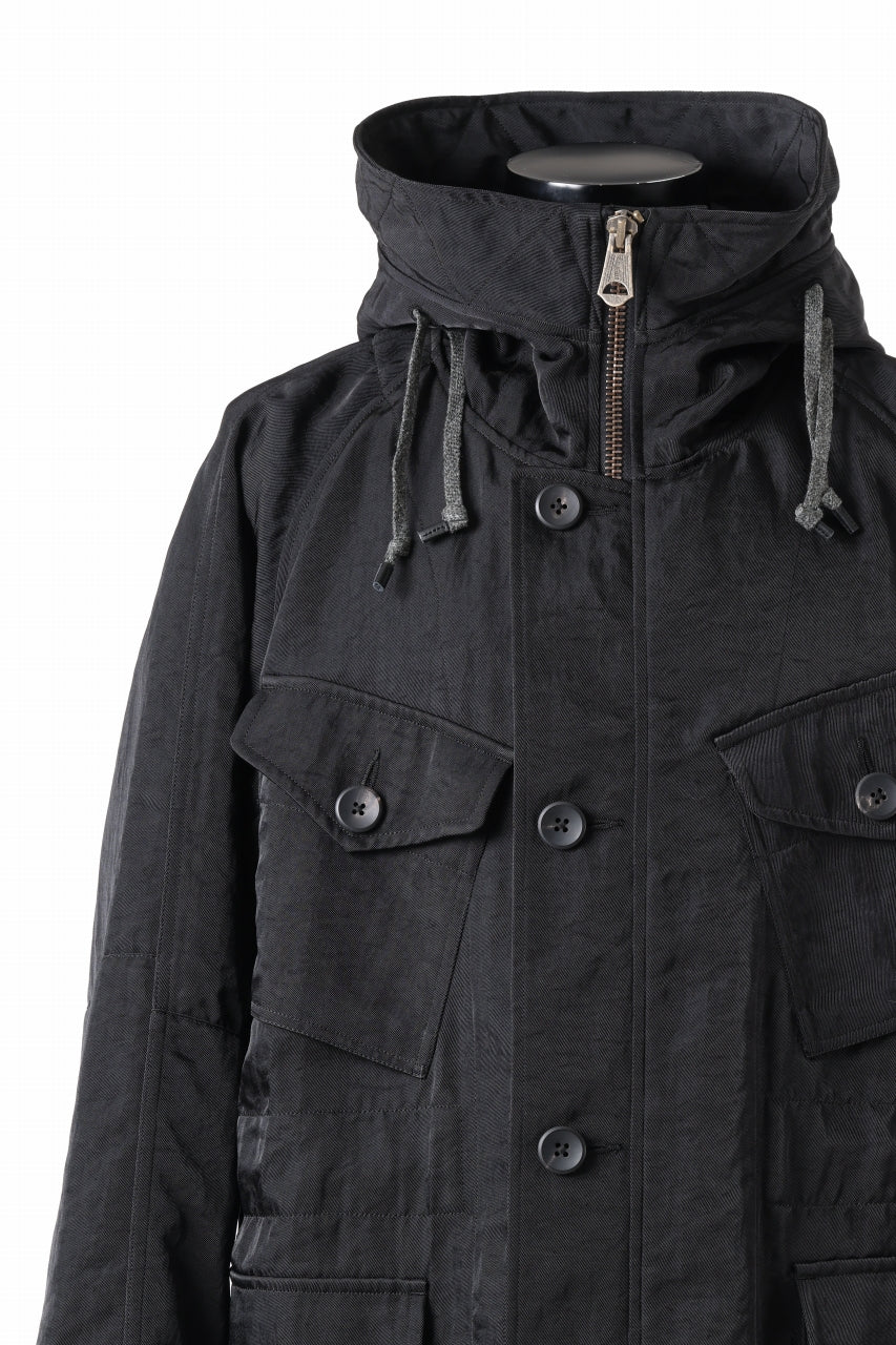 画像をギャラリービューアに読み込む, sus-sous 50's British MIDDLE PARKA / Vintage Flight Twill Nylon (BLACK)