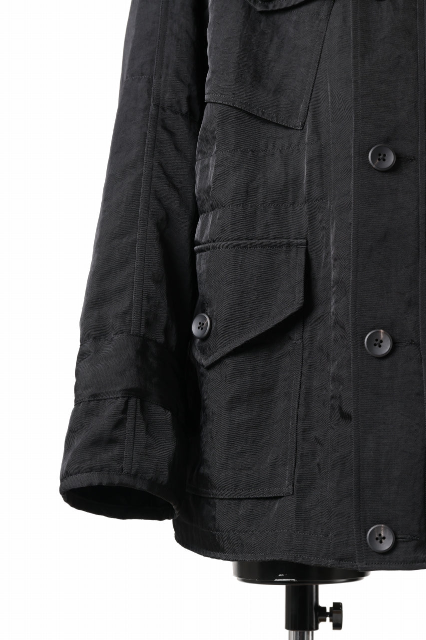 画像をギャラリービューアに読み込む, sus-sous 50's British MIDDLE PARKA / Vintage Flight Twill Nylon (BLACK)