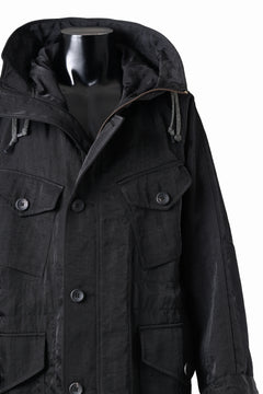 画像をギャラリービューアに読み込む, sus-sous 50's British MIDDLE PARKA / Vintage Flight Twill Nylon (BLACK)