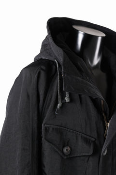 画像をギャラリービューアに読み込む, sus-sous 50's British MIDDLE PARKA / Vintage Flight Twill Nylon (BLACK)