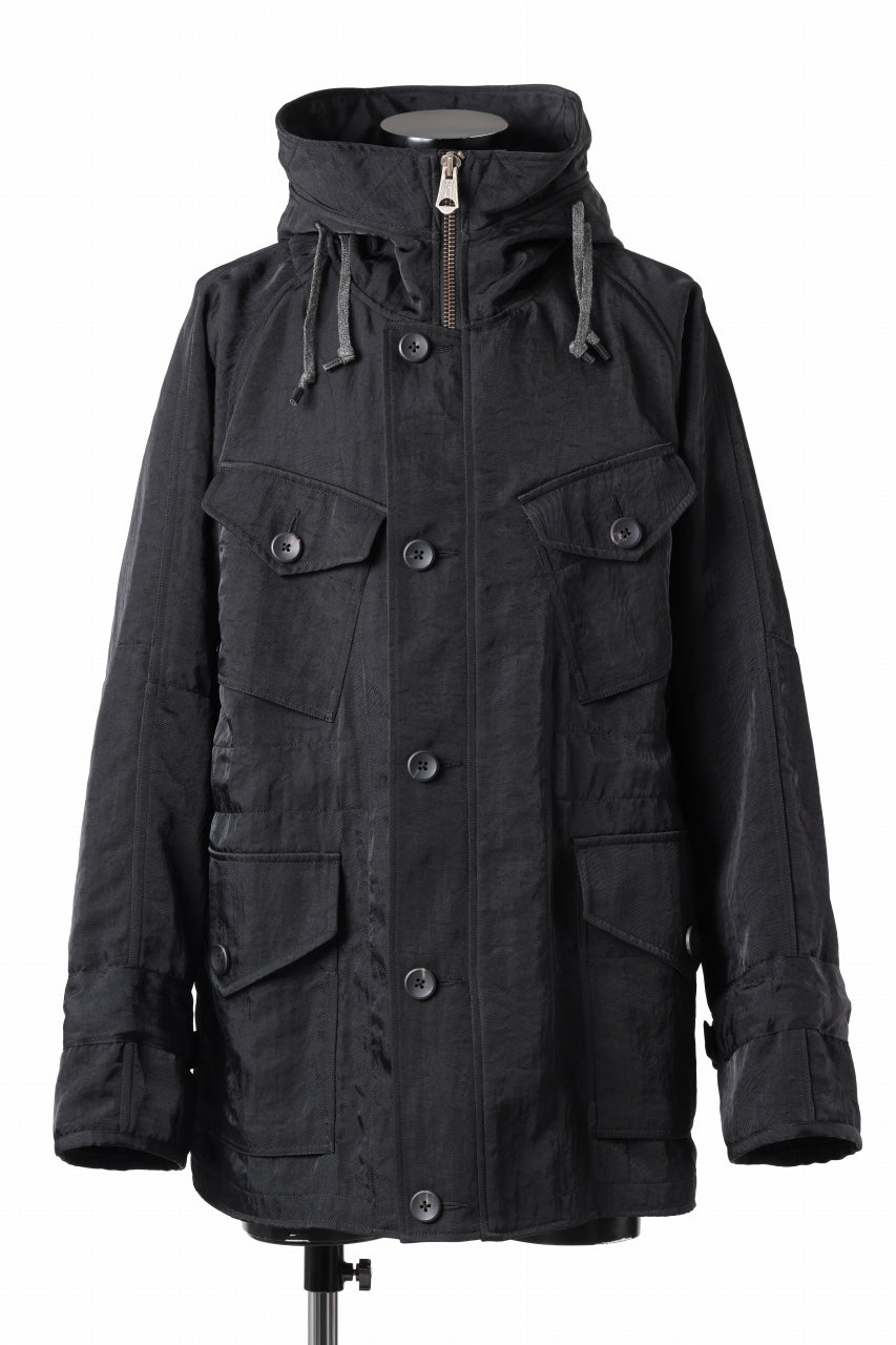 画像をギャラリービューアに読み込む, sus-sous 50's British MIDDLE PARKA / Vintage Flight Twill Nylon (BLACK)