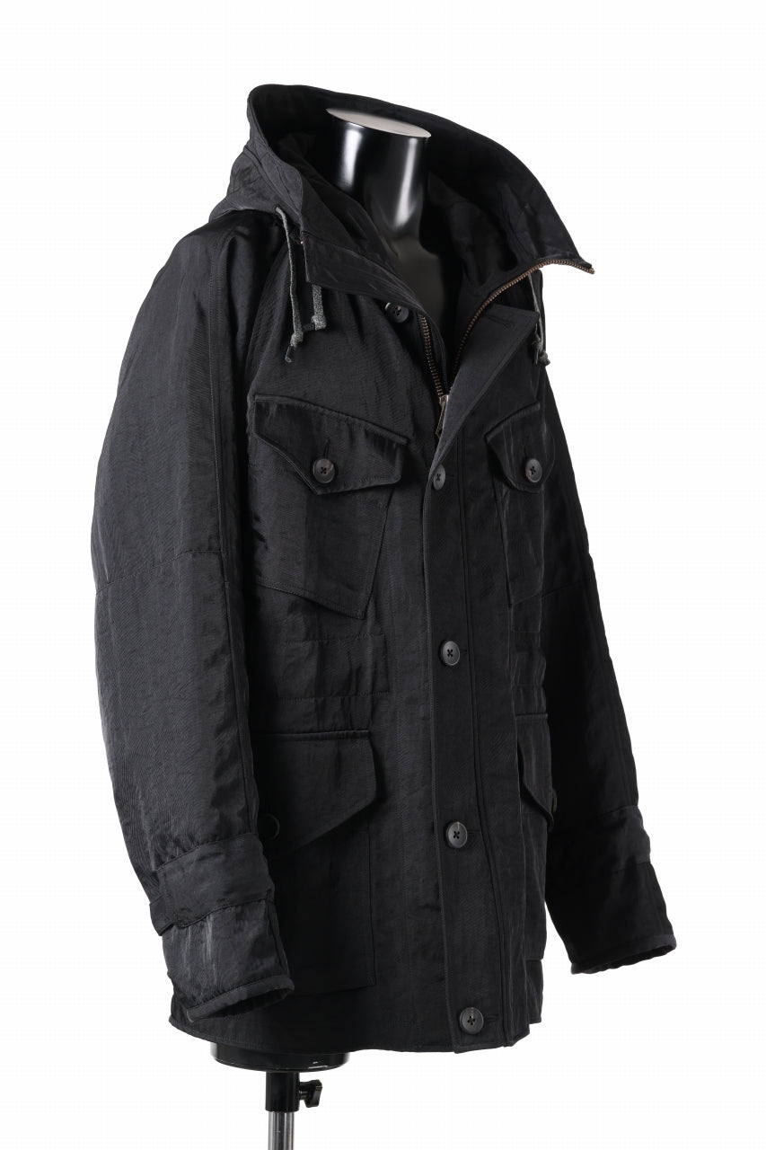 画像をギャラリービューアに読み込む, sus-sous 50's British MIDDLE PARKA / Vintage Flight Twill Nylon (BLACK)