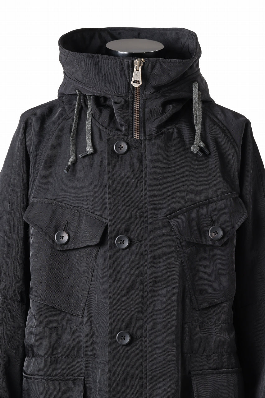 画像をギャラリービューアに読み込む, sus-sous 50's British MIDDLE PARKA / Vintage Flight Twill Nylon (BLACK)
