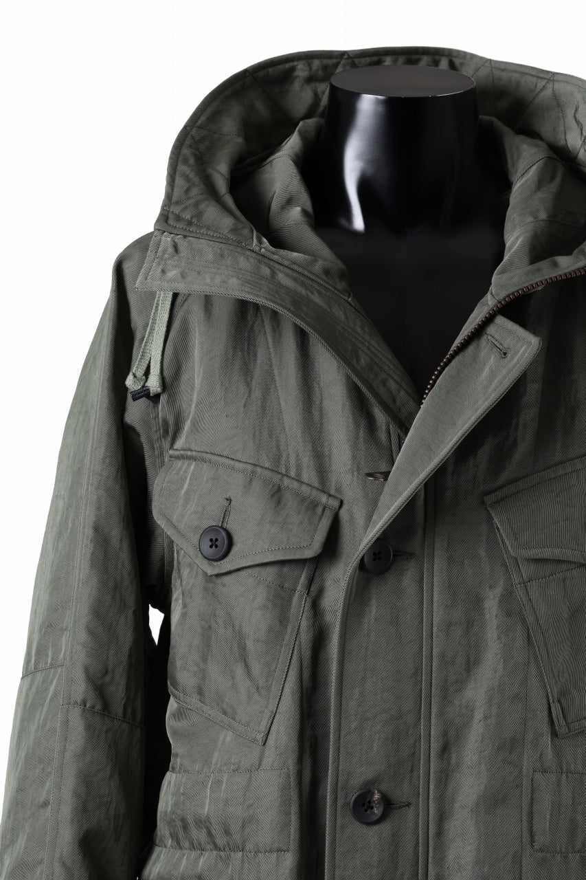 画像をギャラリービューアに読み込む, sus-sous 50's British MIDDLE PARKA / Vintage Flight Twill Nylon (SAGE GREEN)