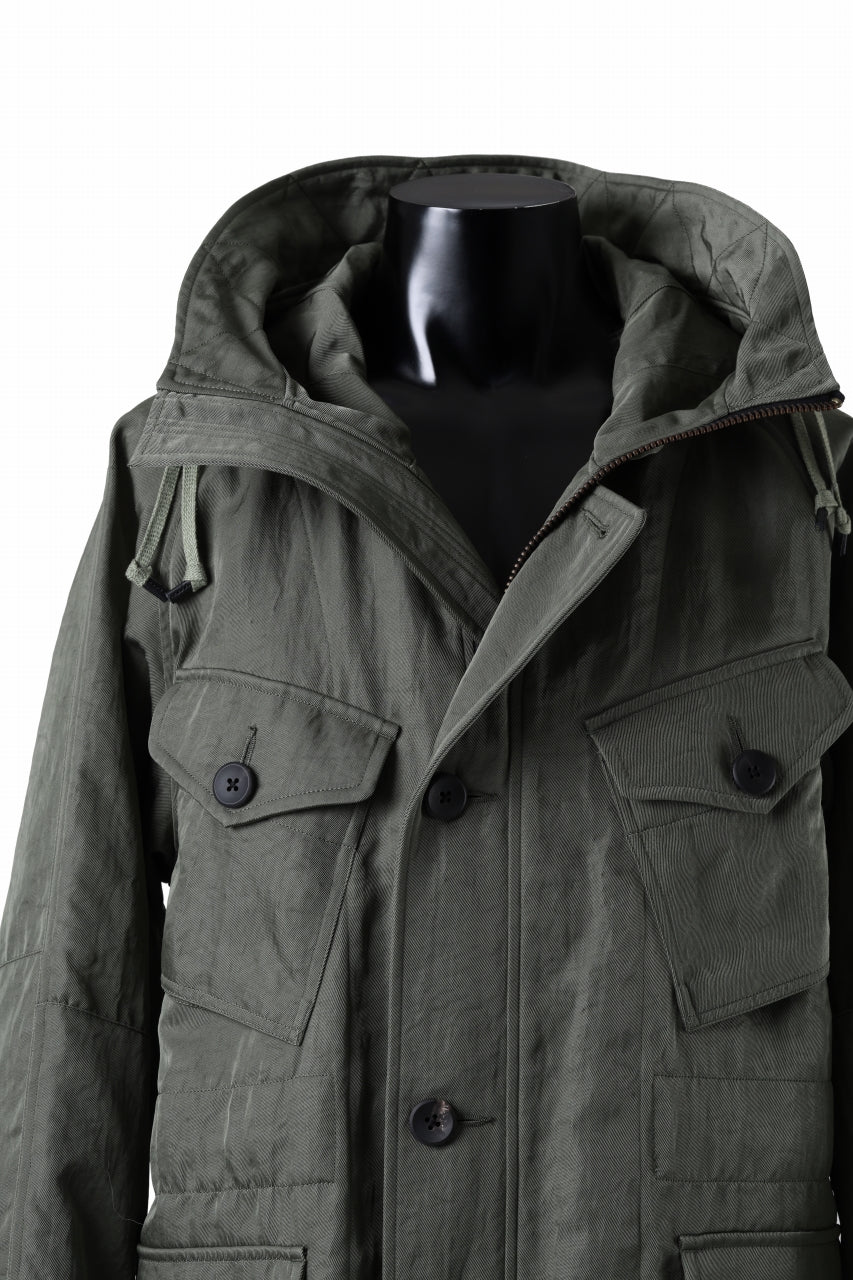 画像をギャラリービューアに読み込む, sus-sous 50's British MIDDLE PARKA / Vintage Flight Twill Nylon (SAGE GREEN)
