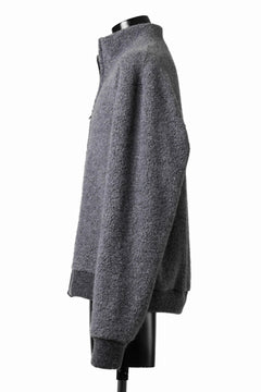 Load image into Gallery viewer, sus-sous Full Zip Track Jacket / Wool Boa Knit (GRAY)