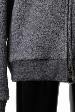 Load image into Gallery viewer, sus-sous Full Zip Track Jacket / Wool Boa Knit (GRAY)