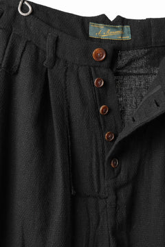 画像をギャラリービューアに読み込む, Aleksandr Manamis exclusive Bias Front Cropped Pant / Mesh Linen (BLACK)