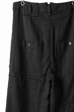 画像をギャラリービューアに読み込む, Aleksandr Manamis exclusive Bias Front Cropped Pant / Mesh Linen (BLACK)