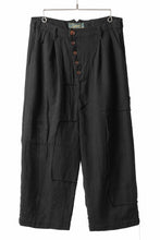画像をギャラリービューアに読み込む, Aleksandr Manamis exclusive Bias Front Cropped Pant / Mesh Linen (BLACK)