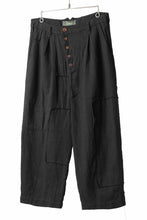 画像をギャラリービューアに読み込む, Aleksandr Manamis exclusive Bias Front Cropped Pant / Mesh Linen (BLACK)