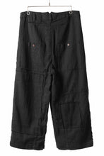 画像をギャラリービューアに読み込む, Aleksandr Manamis exclusive Bias Front Cropped Pant / Mesh Linen (BLACK)
