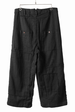 画像をギャラリービューアに読み込む, Aleksandr Manamis exclusive Bias Front Cropped Pant / Mesh Linen (BLACK)