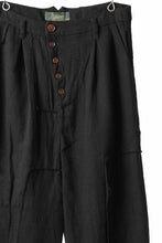 画像をギャラリービューアに読み込む, Aleksandr Manamis exclusive Bias Front Cropped Pant / Mesh Linen (BLACK)