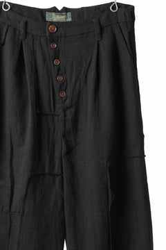 画像をギャラリービューアに読み込む, Aleksandr Manamis exclusive Bias Front Cropped Pant / Mesh Linen (BLACK)