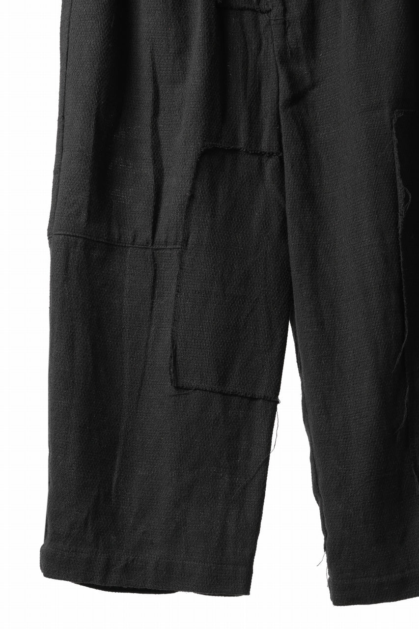 画像をギャラリービューアに読み込む, Aleksandr Manamis exclusive Bias Front Cropped Pant / Mesh Linen (BLACK)