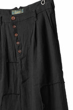 画像をギャラリービューアに読み込む, Aleksandr Manamis exclusive Bias Front Cropped Pant / Mesh Linen (BLACK)