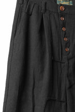 画像をギャラリービューアに読み込む, Aleksandr Manamis exclusive Bias Front Cropped Pant / Mesh Linen (BLACK)