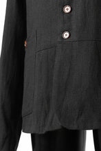 画像をギャラリービューアに読み込む, Aleksandr Manamis exclusive 19IEME Stand Collar Jacket / Mesh Linen (BLACK)
