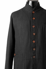 画像をギャラリービューアに読み込む, Aleksandr Manamis exclusive 19IEME Stand Collar Jacket / Mesh Linen (BLACK)