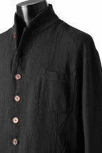 画像をギャラリービューアに読み込む, Aleksandr Manamis exclusive 19IEME Stand Collar Jacket / Mesh Linen (BLACK)
