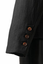 画像をギャラリービューアに読み込む, Aleksandr Manamis exclusive 19IEME Stand Collar Jacket / Mesh Linen (BLACK)