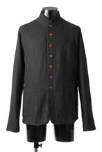 画像をギャラリービューアに読み込む, Aleksandr Manamis exclusive 19IEME Stand Collar Jacket / Mesh Linen (BLACK)