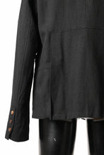 画像をギャラリービューアに読み込む, Aleksandr Manamis exclusive 19IEME Stand Collar Jacket / Mesh Linen (BLACK)