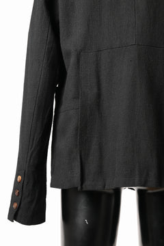 画像をギャラリービューアに読み込む, Aleksandr Manamis exclusive 19IEME Stand Collar Jacket / Mesh Linen (BLACK)