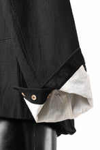 画像をギャラリービューアに読み込む, Aleksandr Manamis exclusive 19IEME Stand Collar Jacket / Mesh Linen (BLACK)
