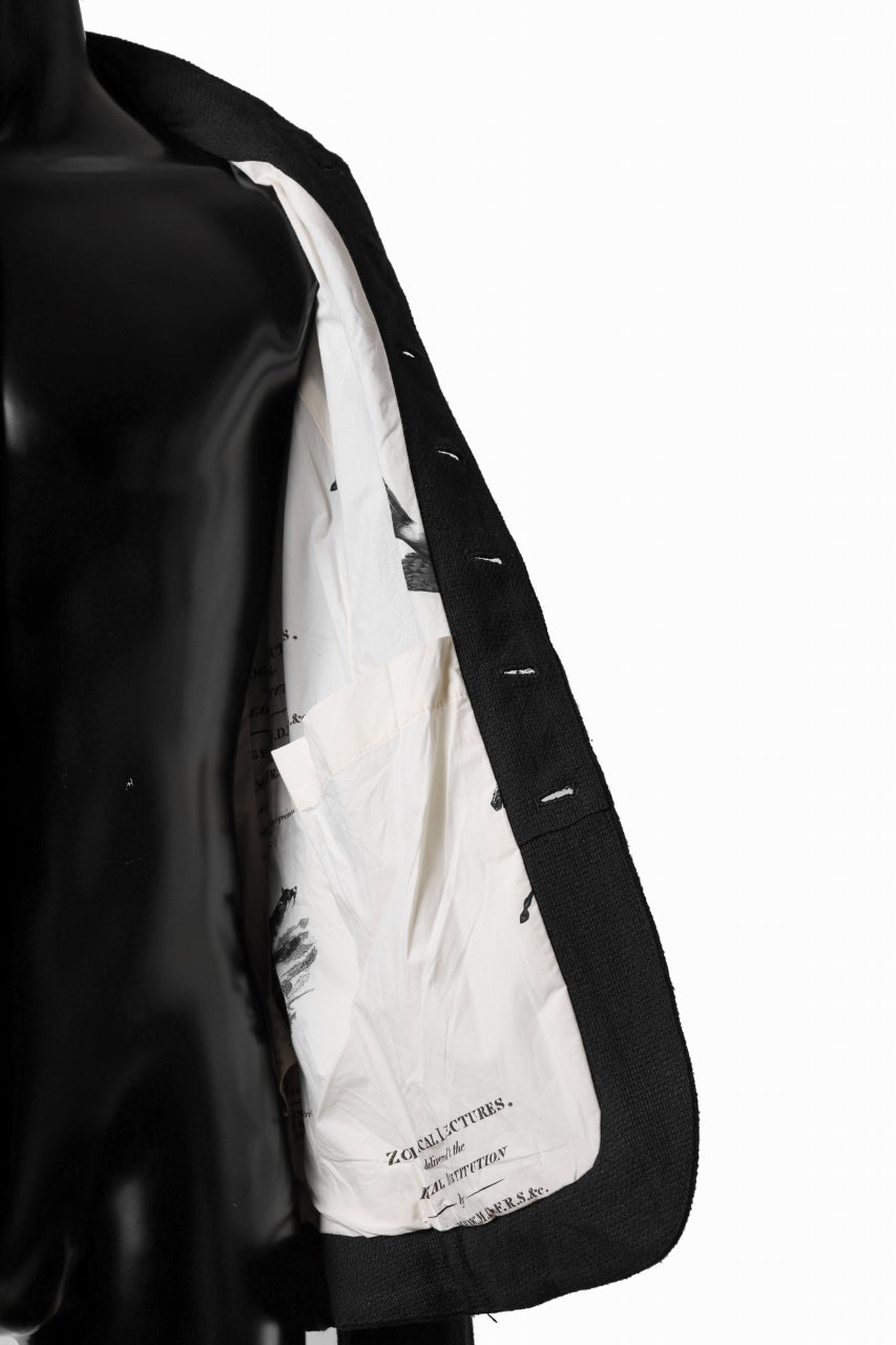 画像をギャラリービューアに読み込む, Aleksandr Manamis exclusive 19IEME Stand Collar Jacket / Mesh Linen (BLACK)
