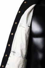 画像をギャラリービューアに読み込む, Aleksandr Manamis exclusive 19IEME Stand Collar Jacket / Mesh Linen (BLACK)