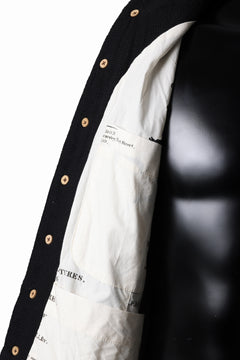 画像をギャラリービューアに読み込む, Aleksandr Manamis exclusive 19IEME Stand Collar Jacket / Mesh Linen (BLACK)
